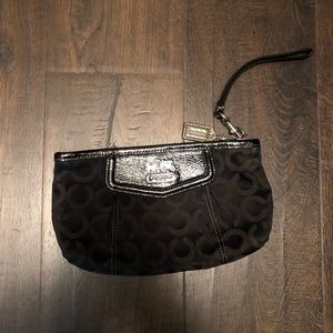 Black COACH Wristlet